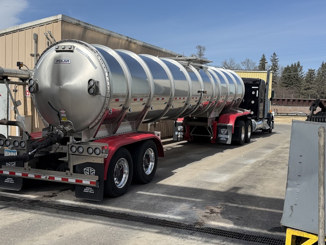 Grover Farm Trucking tanker on the road